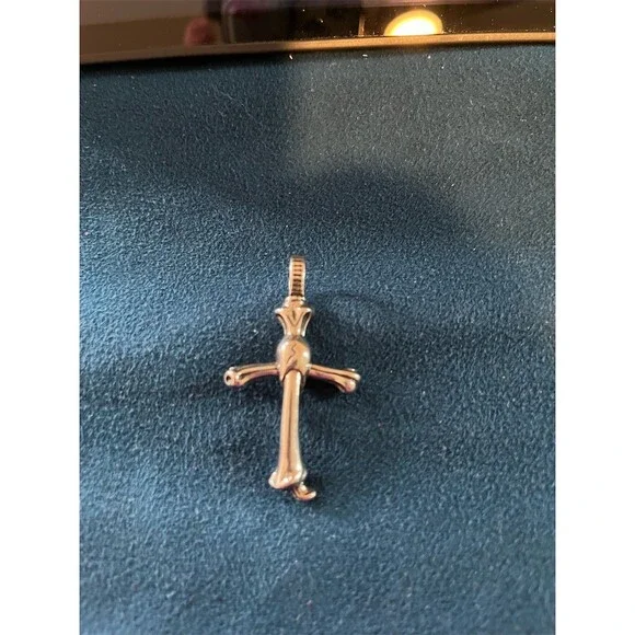 Chrome Hearts Pendant Charm Skull Cross Silver Tone Gothic Biker Pendant - Picture 2 of 5